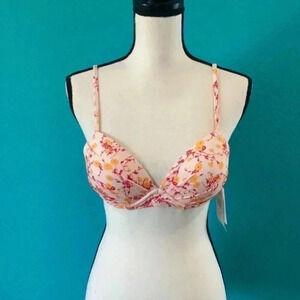 New with tags Raisins pink and orange floral bikini top